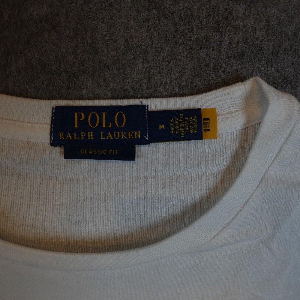 Polo Ralph Lauren Shirt Mens Medium White Bear Skiing Fair Isle Classic Cotton - Picture 2 of 10